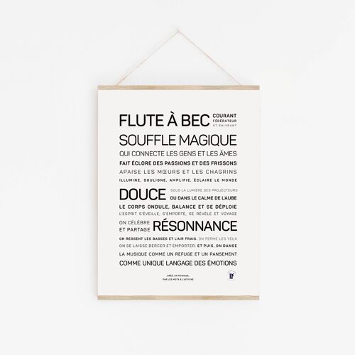 Affiche Flute à bec, souffle magique (A2, A3, A4, A5)