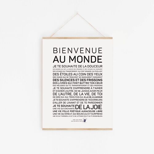 Affiche Bienvenue au monde (A2, A3, A4, A5, A6)