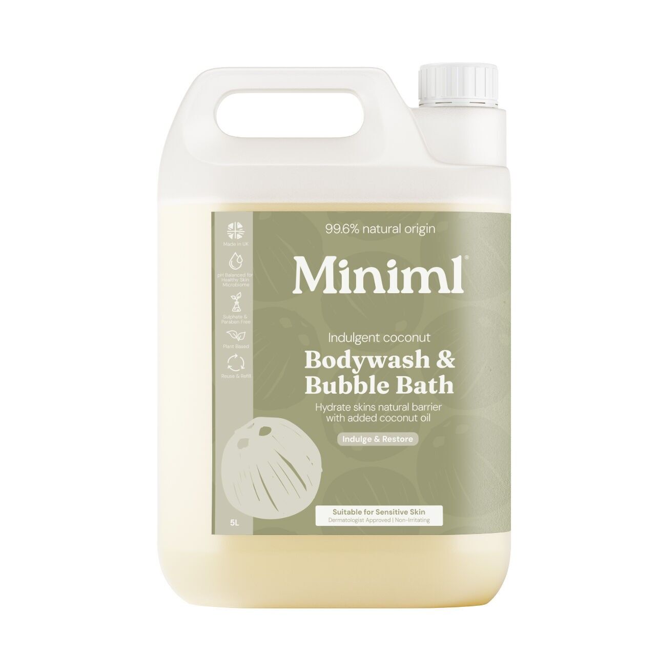 Bodywash + Bubblebath - Nourishing Coconut - 5L Refill (MIN270)