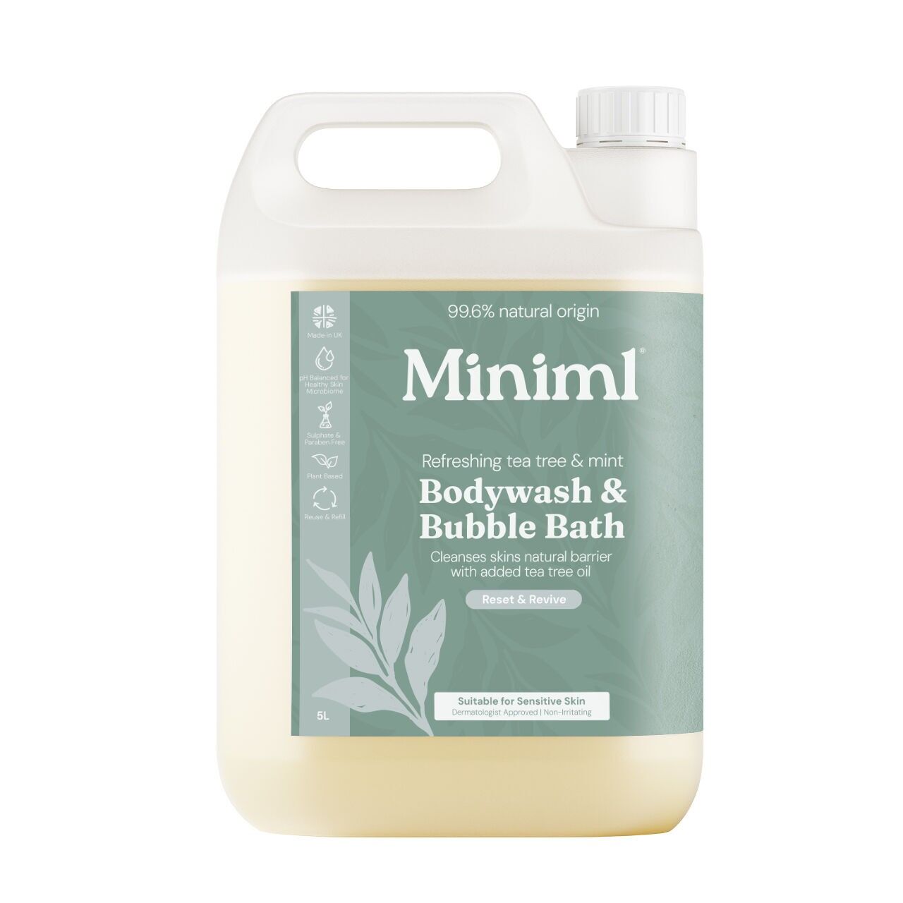 Bodywash + Bubblebath - Tea Tree + Mint - 5L Refill (MIN267)