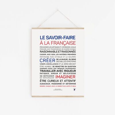Affiche Savoir-faire à la française (couleurs) (A2, A3, A4, A5)