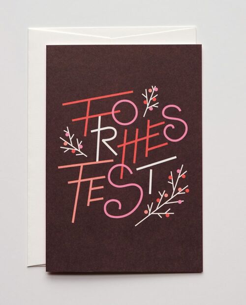 Weihnachtskarte Kleine Zweige, mit Umschlag