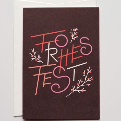 Weihnachtskarte Kleine Zweige, mit Umschlag