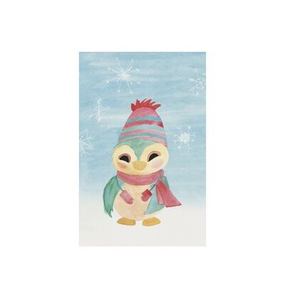 Winter bird, gift tag