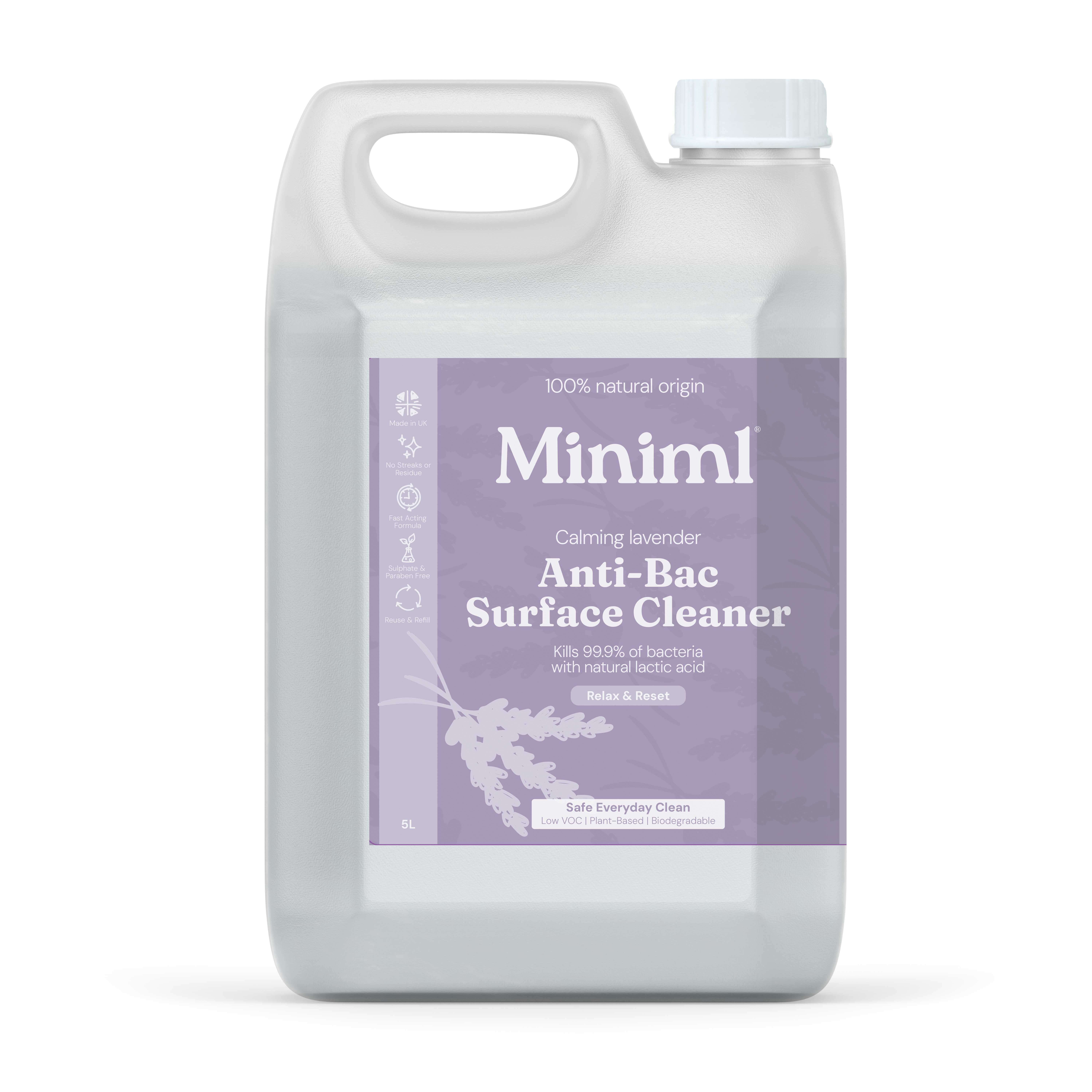 Anti-Bac Surface Cleaner - French Lavender - 5L Refill (MIN103)
