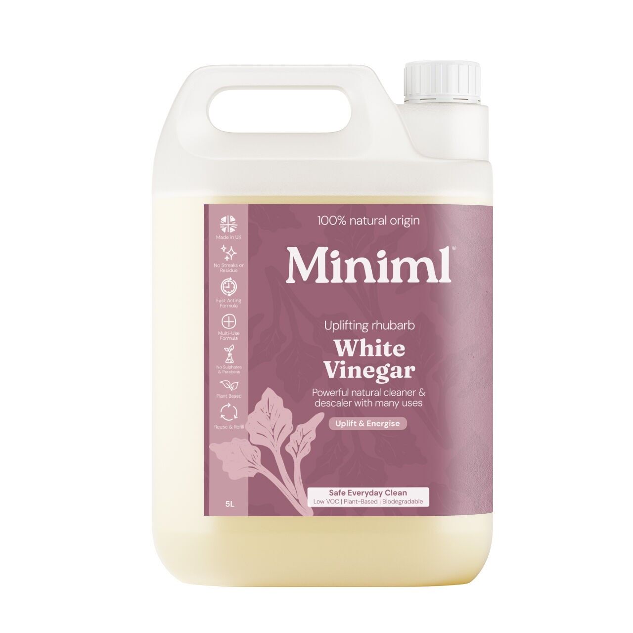Wild Rhubarb White Vinegar - 5L Refill (FCC-MINI-WV3-RPET-5L)