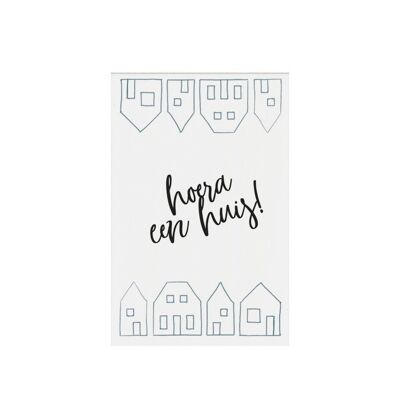 Hooray a house, gift tag