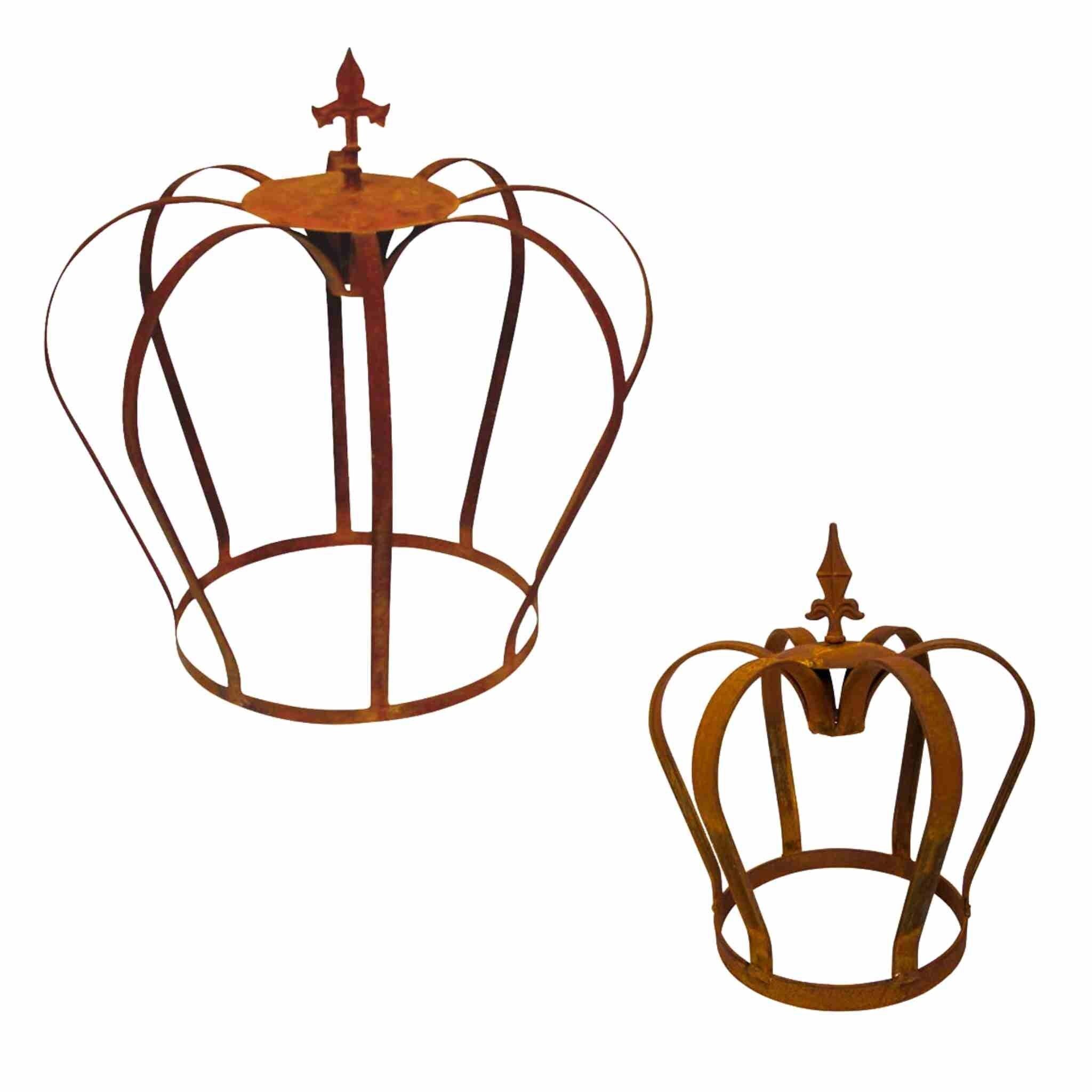 Rusty Crown Lily | Metal garden decoration in 2 sizes - 32 cm and 54 cm