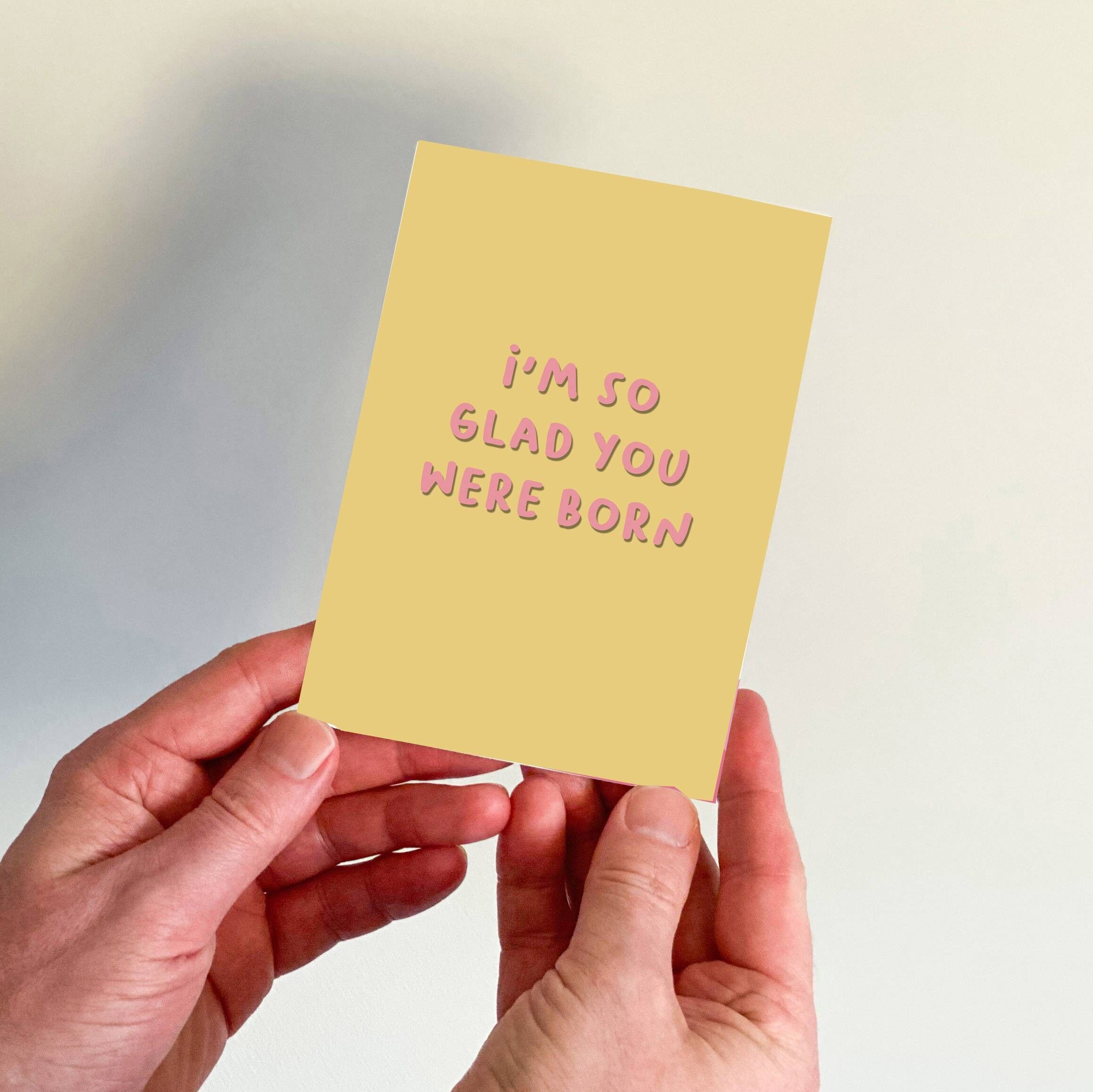 Sono così felice che tu sia nato Biglietto audace colorato