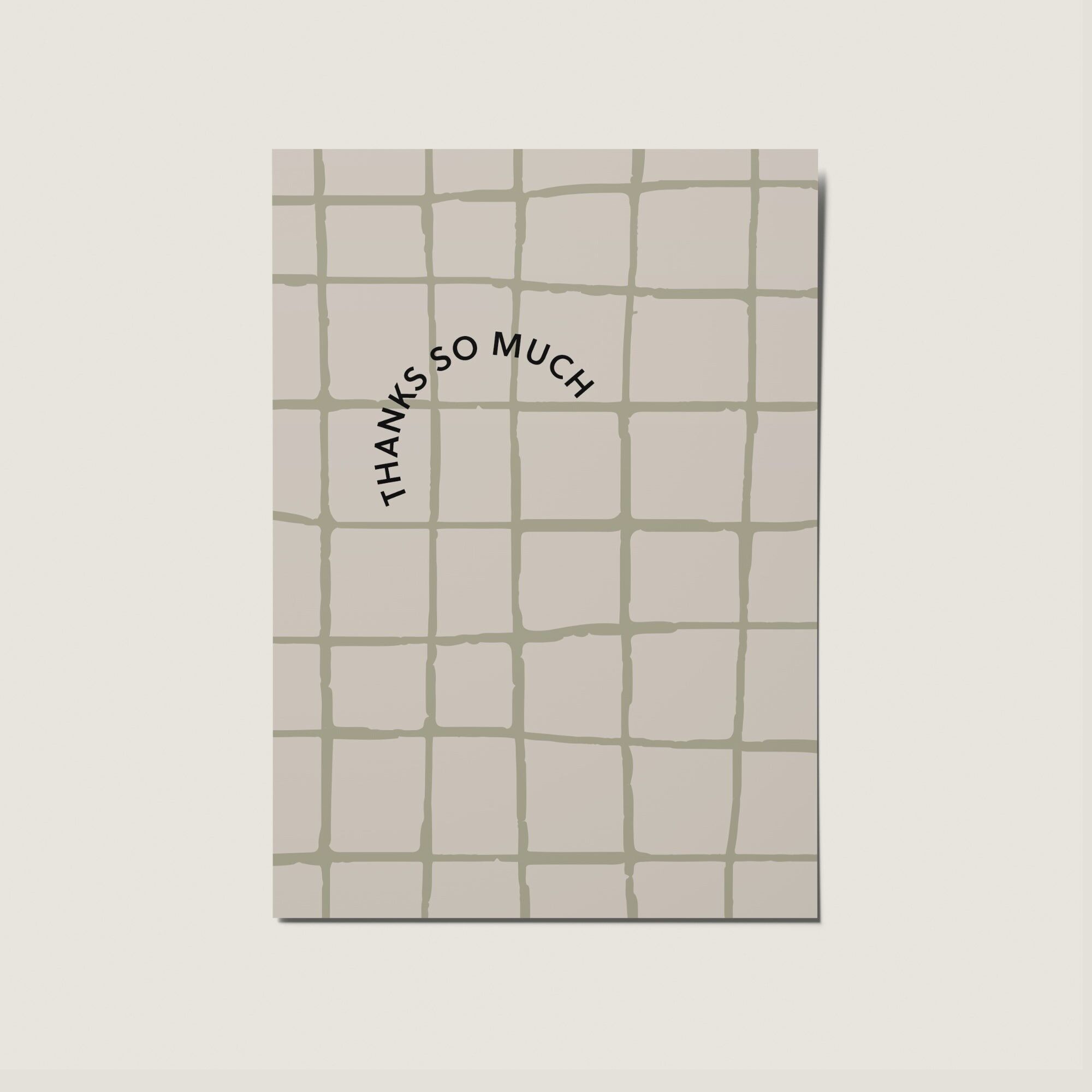 Muchas gracias Tarjeta de boceto mínimo