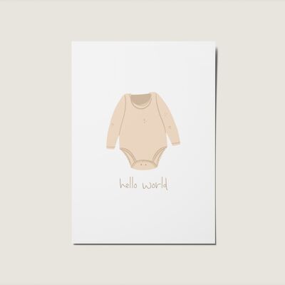 Bonjour tout le monde, nouveau bébé, bébé garçon, bébé fille, carte nouveau-né