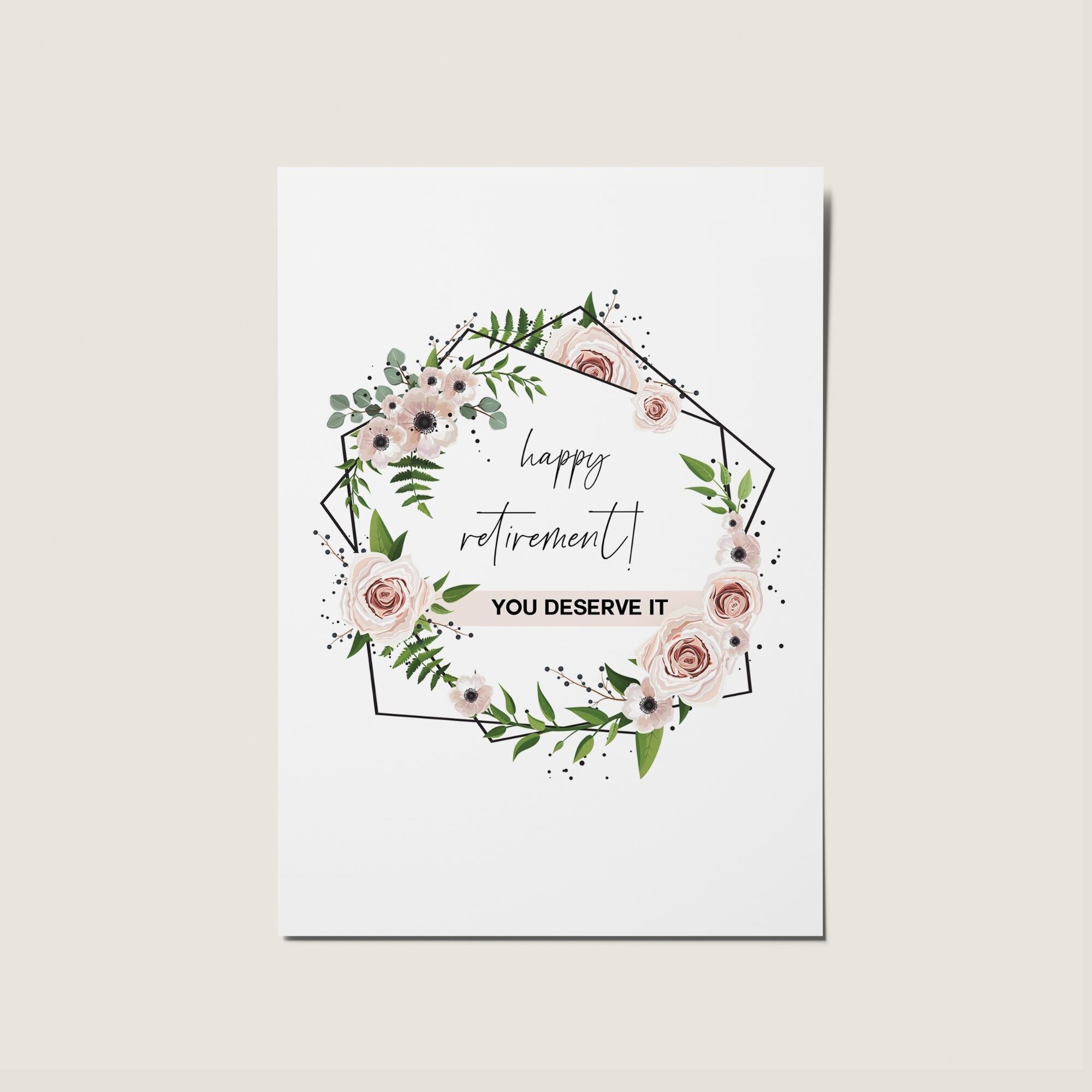 Buona pensione, te lo meriti Carta floreale