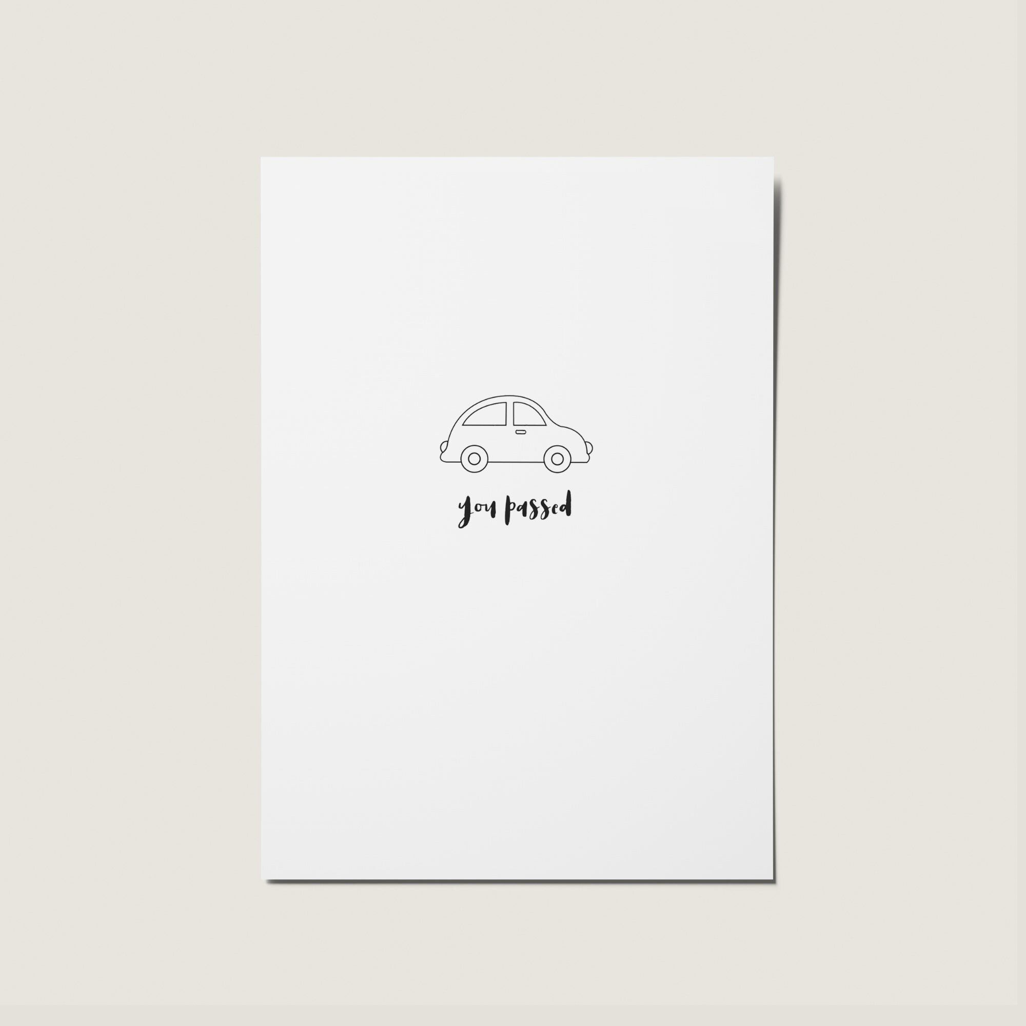 Sie haben die illustrierte Lernkarte für die Autofahrprüfung bestanden