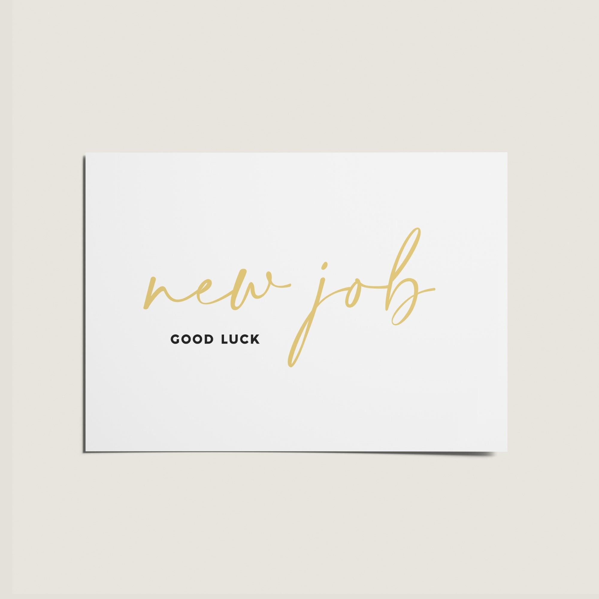 Nouvel emploi, carte de bonne chance