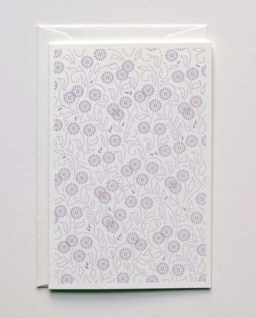 Grußkarte Flora Lilac, mit Umschlag