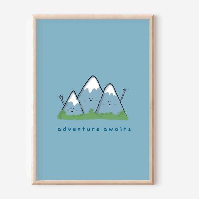 Adventure Awaits Art Print