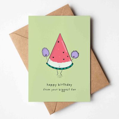 Watermelon Cheerleader Happy Birthday