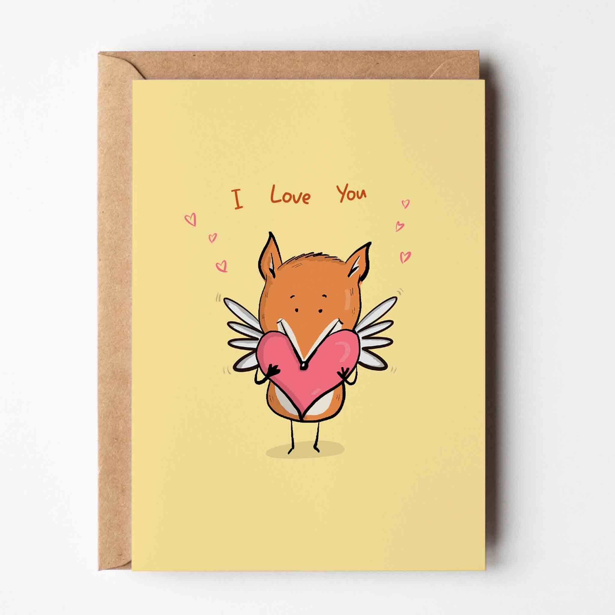 Carte de voeux "Je t'aime"