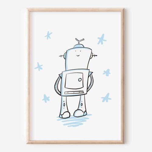 Robot Illustration Art Print