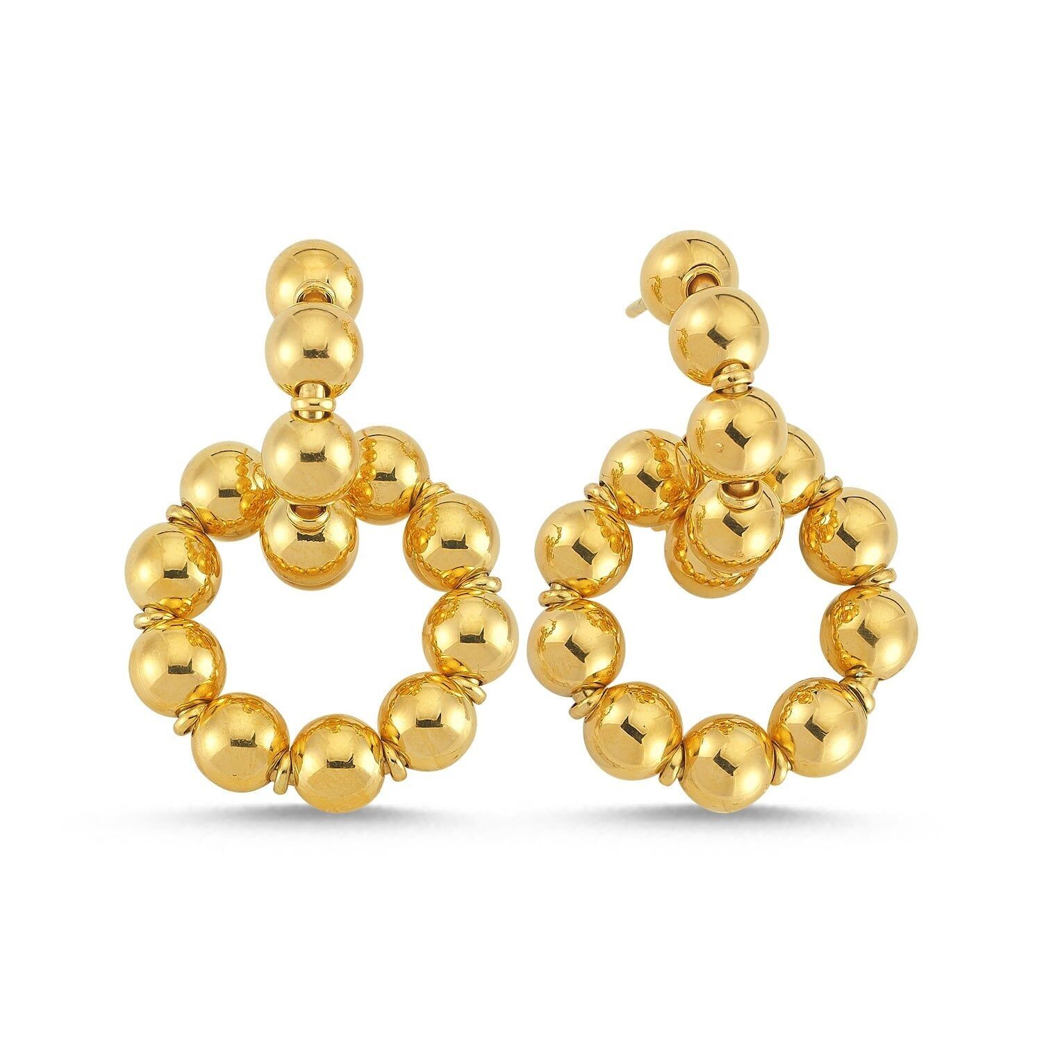 Große Ohrringe aus Sterlingsilber mit geläppten Perlen