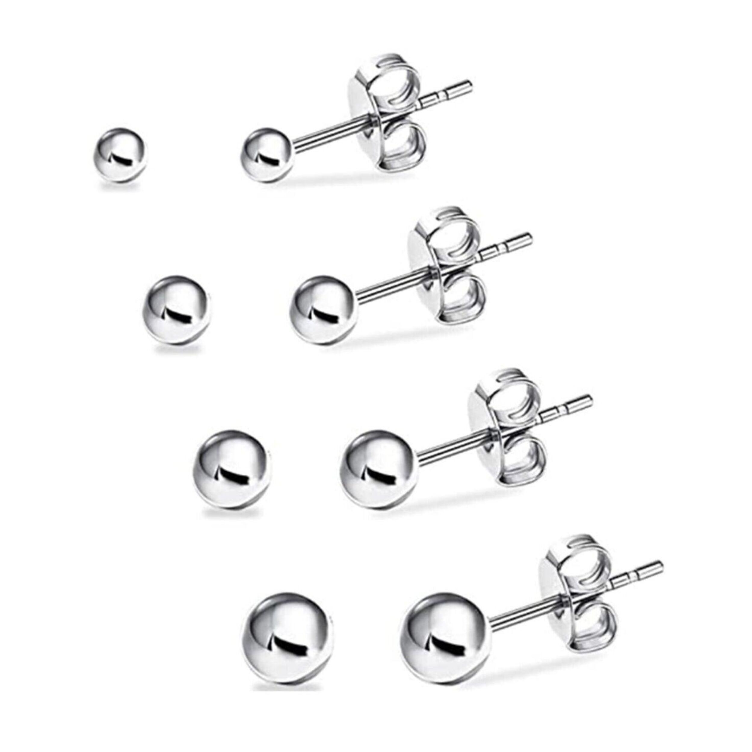 Ohrstecker-Set mit Kugeln aus Sterlingsilber