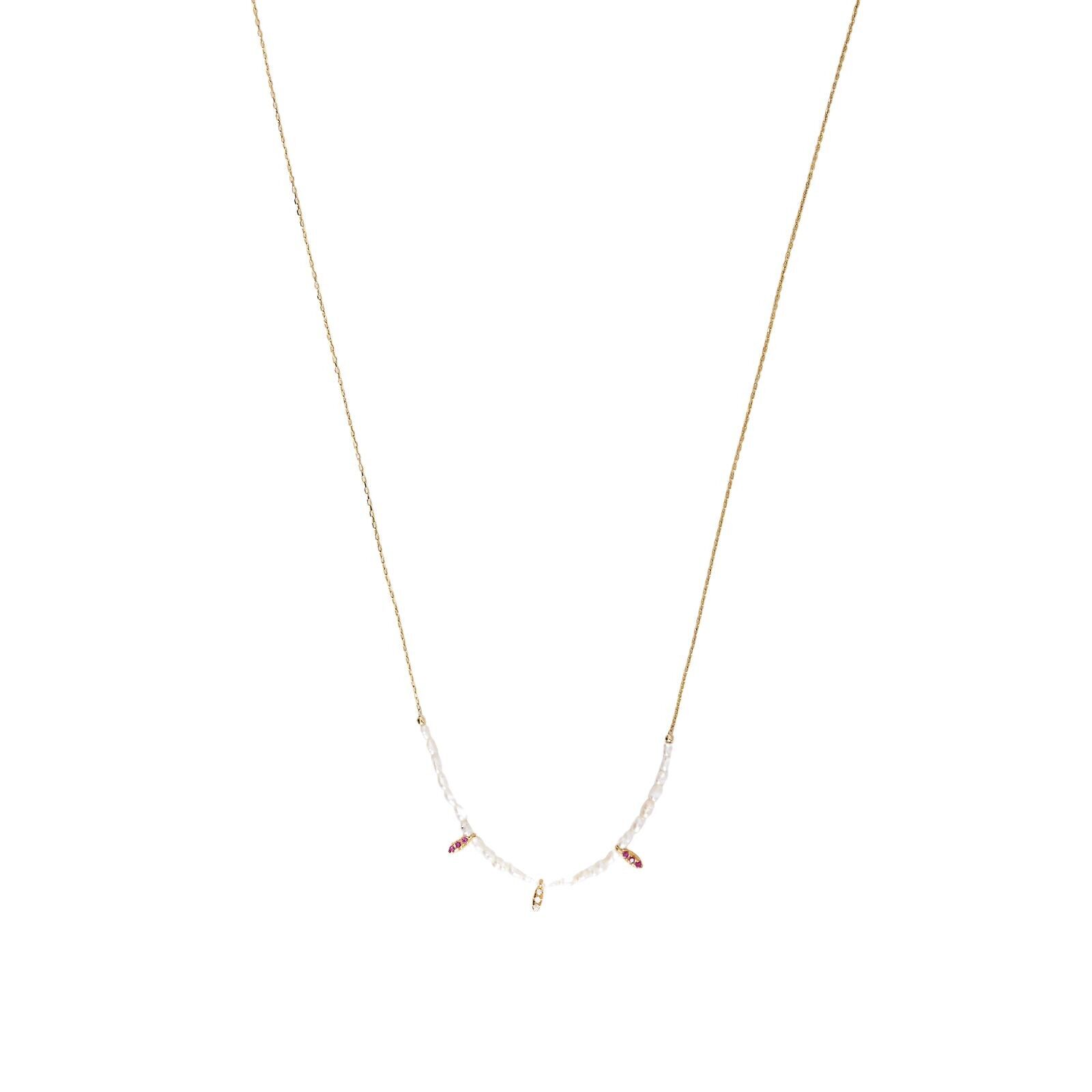 Collana di perle barocche placcate in oro e argento sterling