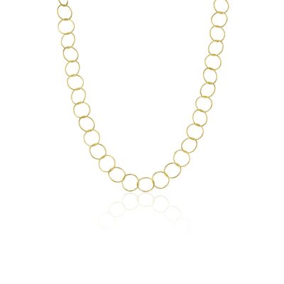 Collier à chaîne en argent sterling avec créoles circulaires
