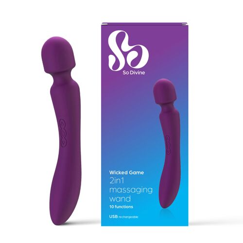 So Divine Wicked Game 2 in 1 Double Ended Massaging Wand