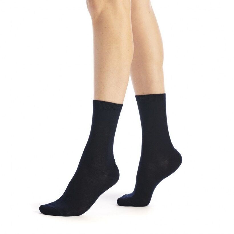 Calzini corti in cotone biologico blu scuro