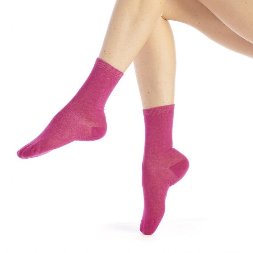 Calzini fucsia in cotone organico