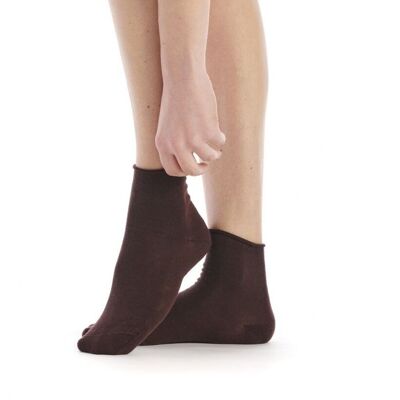 Calcetines marrones de algodón orgánico