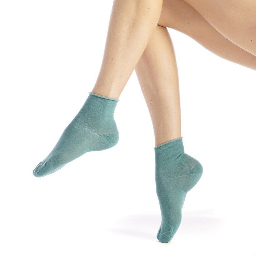 Türkisfarbene Socken aus Bio-Baumwolle