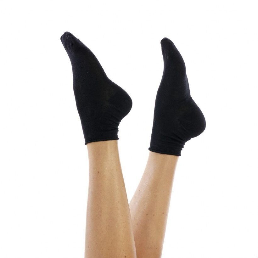 Schwarze Socke aus Bio-Baumwolle