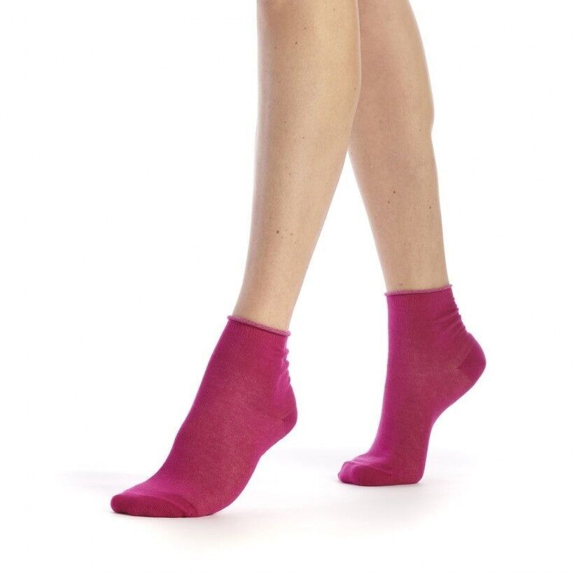 Calzino fucsia in cotone organico