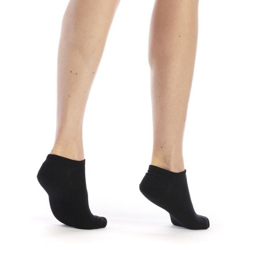 Ultrakurze schwarze Socke aus Bio-Baumwolle