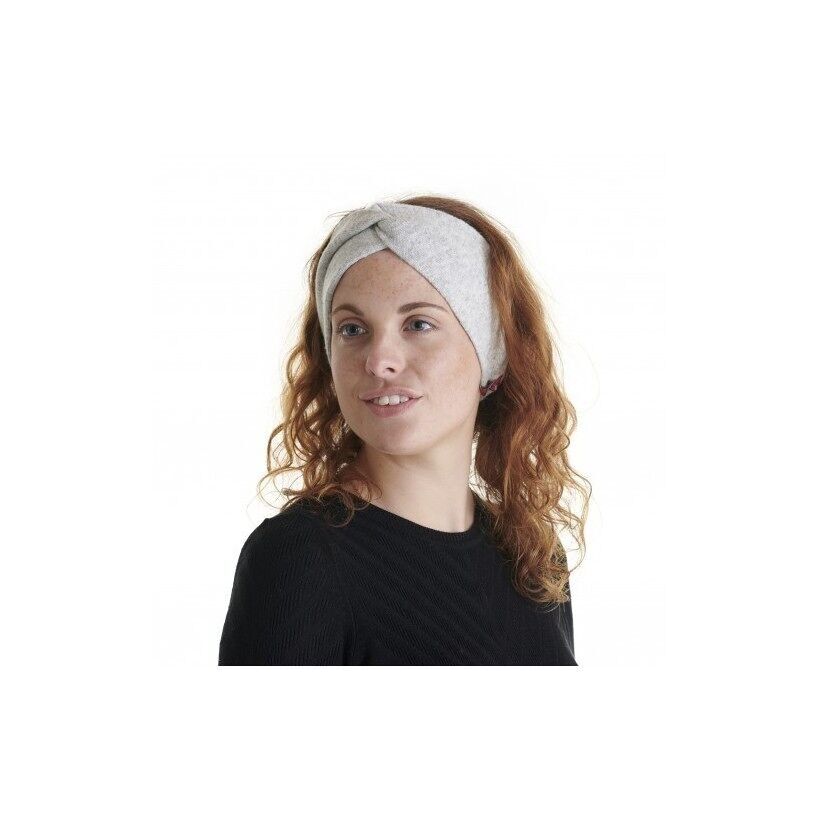 Cerchietto in cashmere color carbone