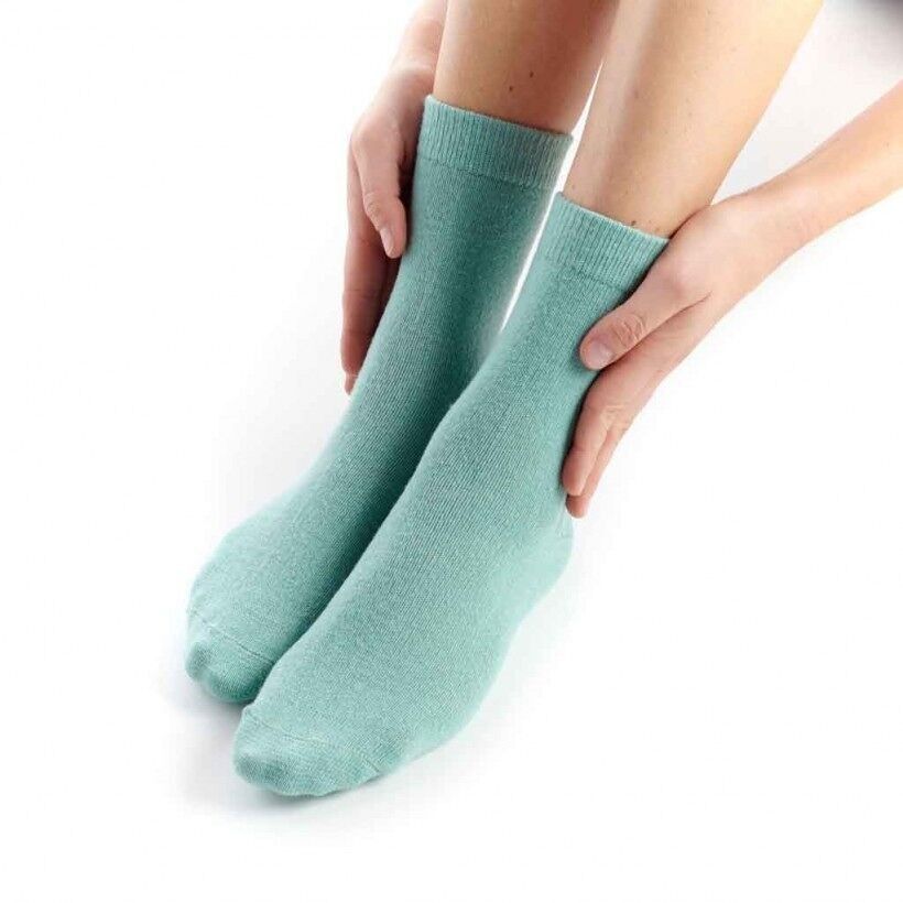 Türkisfarbene Kaschmirsocke für Damen