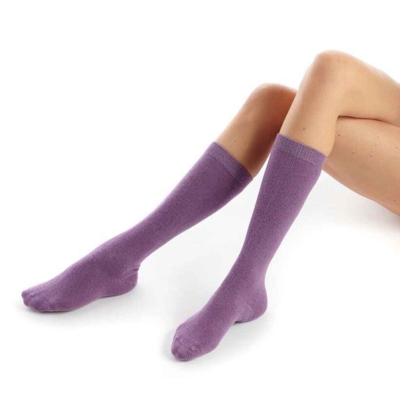 Gambaletto in cashmere viola