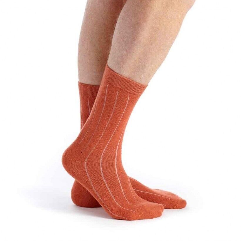 Calzini da uomo in cashmere ruggine