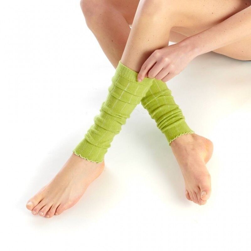 Polaina de cashmere en lana color anís para mujer