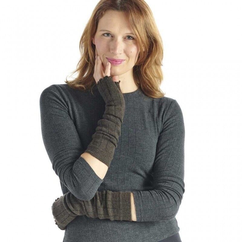 Guanto in lana cashmere marrone