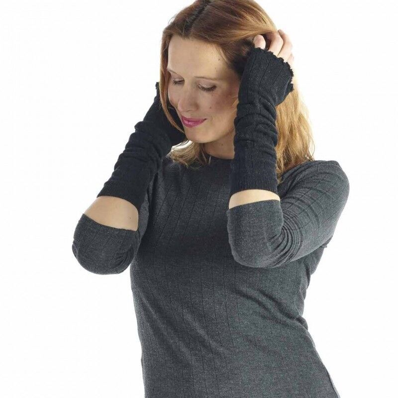 Guanto in lana e cashmere nero