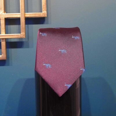 Cravate - motifs bordeau