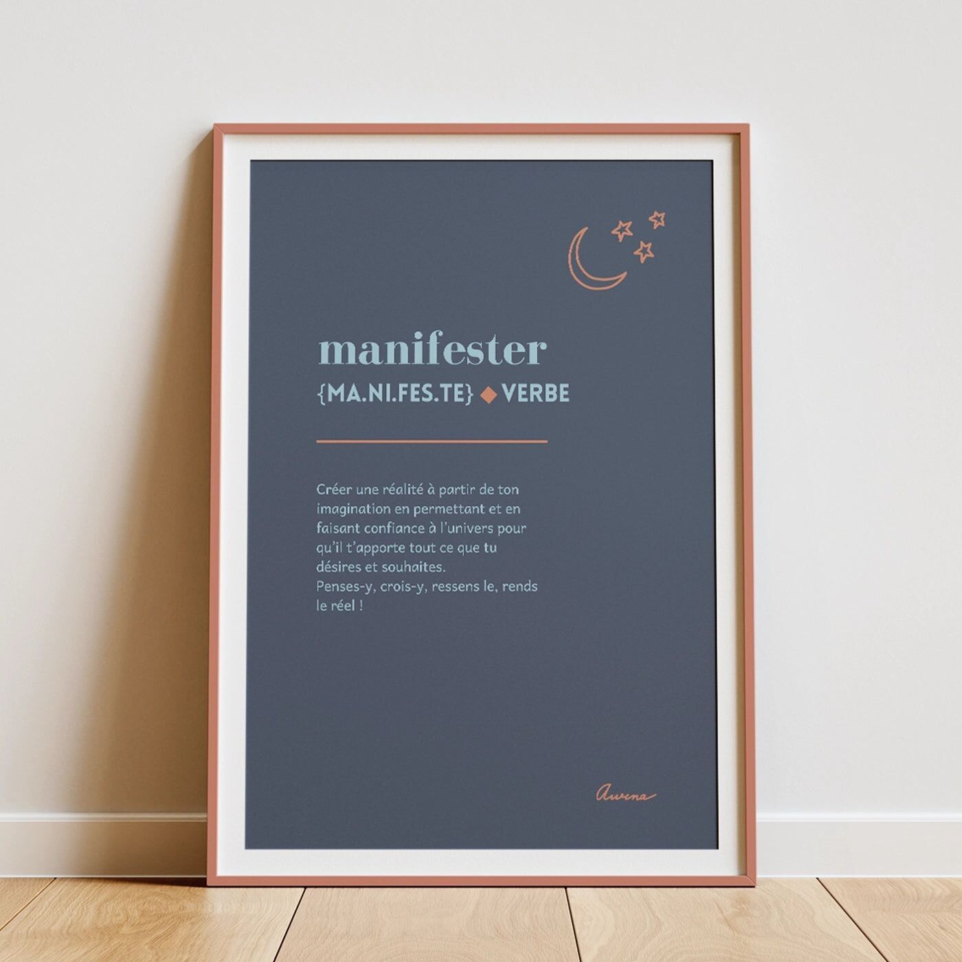 Definition „manifestierender“ blauer Hintergrund