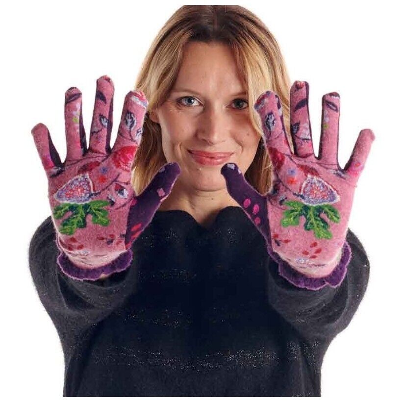 Guanti Fig Angora - Taglia unica - Lavorati a maglia in Italia