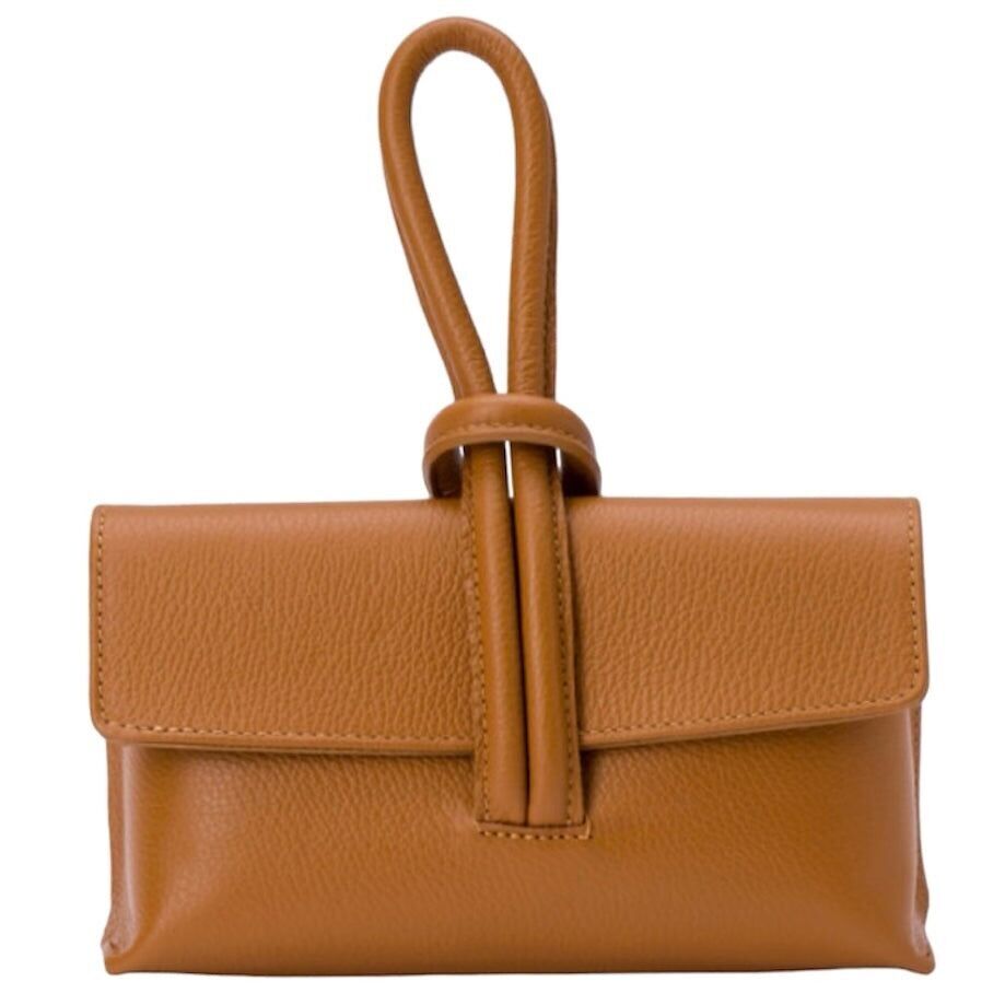 Modarno Clutch Bag Hook Ring Genuine Leather 24x7x13 cm