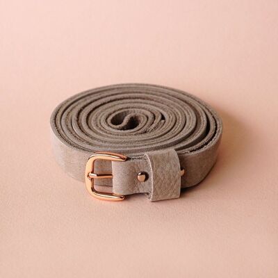 double belt taupe