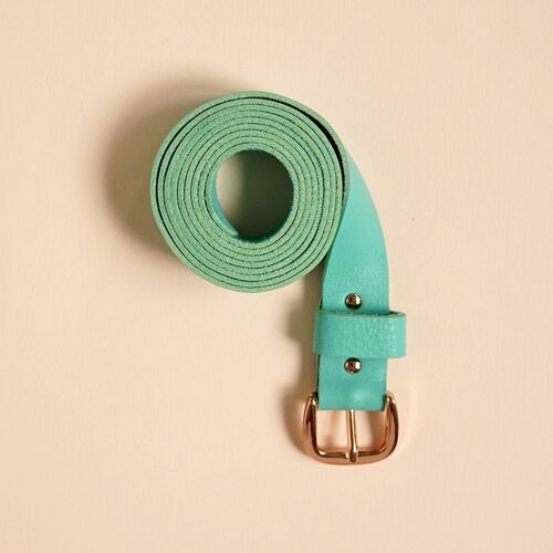 leather belt BIO mint aniline