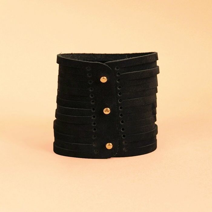 bracciale in pelle BIO nero