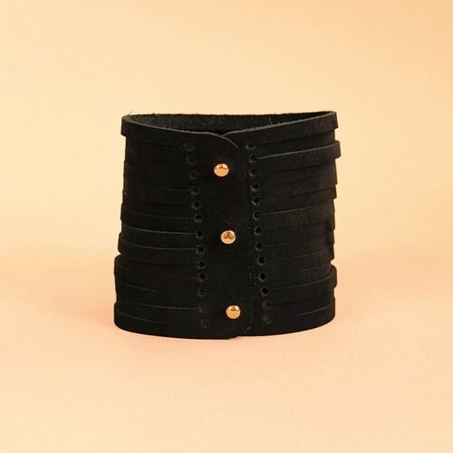 leather bracelet BIO black